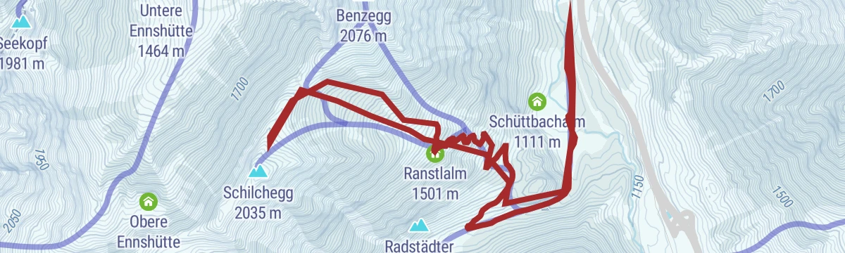 Route map: Skitour Schilcheck
